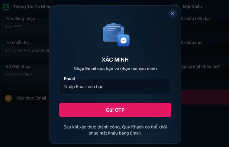 Xác Thực SĐT - Bảo Mật Cao, An Toàn Nổ Hũ!