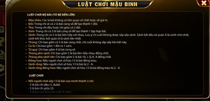 Cẩm Nang Chơi Mậu Binh Tại RikBet Chi Tiết Nhất Cho Người Mới Bắt Đầu