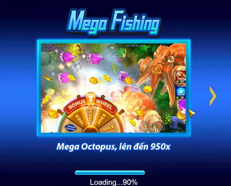Bắn Cá Mega Fishing RikBet Cuộc Thám Hiểm Đại Dương Săn Hũ Vàng Khổng Lồ
