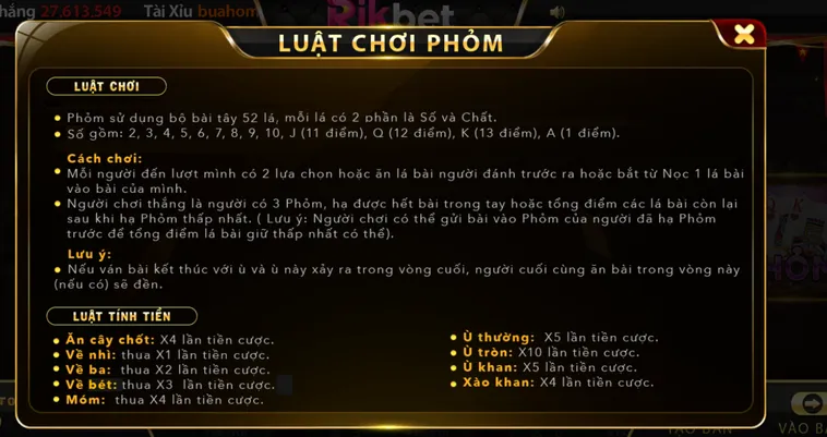 Cẩm Nang Sát Phạt Sảnh Phỏm Tại RikBet Giúp Tân Thủ Tích Lũy Tiền Tài Khổng Lồ
