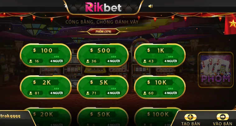 Cẩm Nang Sát Phạt Sảnh Phỏm Tại RikBet Giúp Tân Thủ Tích Lũy Tiền Tài Khổng Lồ