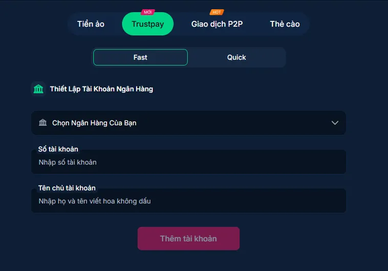 Rút Tiền Tài Khoản Ngân Hàng - Nhận Tiền Trong 5 Phút