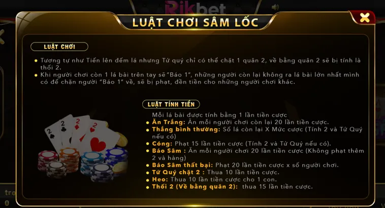 Hướng Dẫn Cách Chơi Sâm Lốc Tại RikBet Đơn Giản Dễ Thắng Nhất Cho Tân Thủ