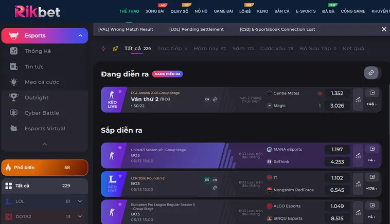 Thể Thao Ảo Tại RikBet Bí Kíp Săn Tiền Thưởng Siêu Tốc Từ Thuật Toán Ma Trận