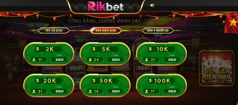 Bí Truyền Sát Phạt Sảnh Tiến Lên Miền Nam Tại RikBet Càn Quét Mọi Bàn Cược